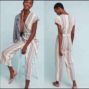 Anthropologie Dolan Millie Striped Jumpsuit Small